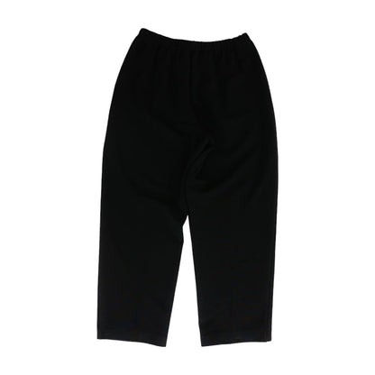Vintage Black Solid Elastic Waist Pull on Pants
