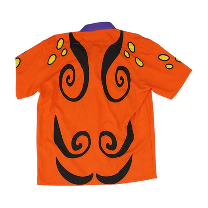Orange Misc Short Sleeve Button Down