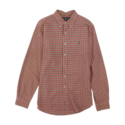 Red Plaid Long Sleeve Button Down