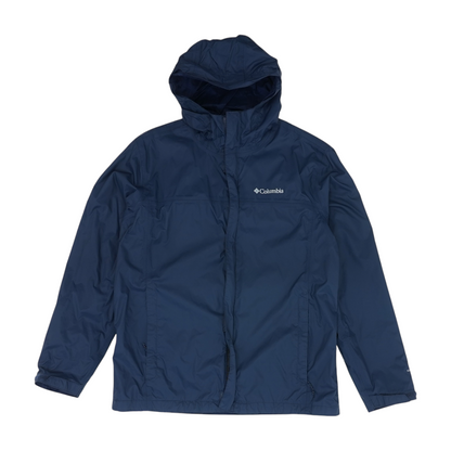 Navy Solid Rain Jacket