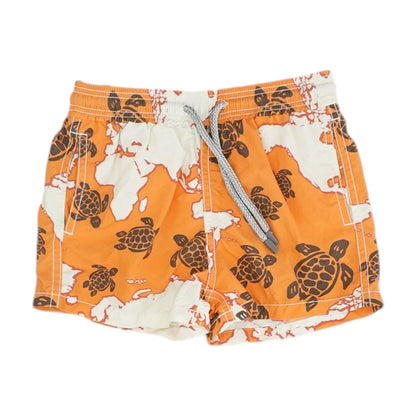 Orange Graphic Swim Bottom