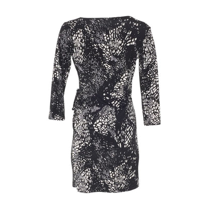 Black Graphic Mini Dress