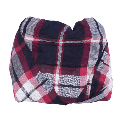 Multi Plaid Cotton Blend Scarf