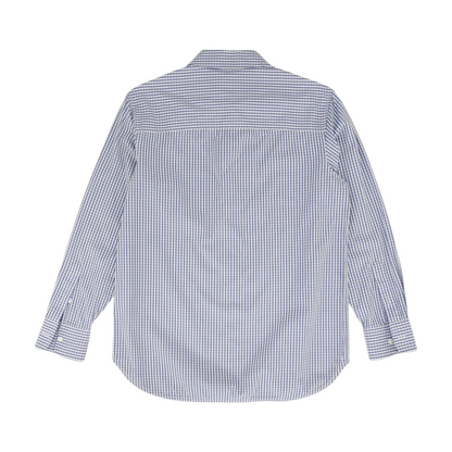 Blue Check Button Down