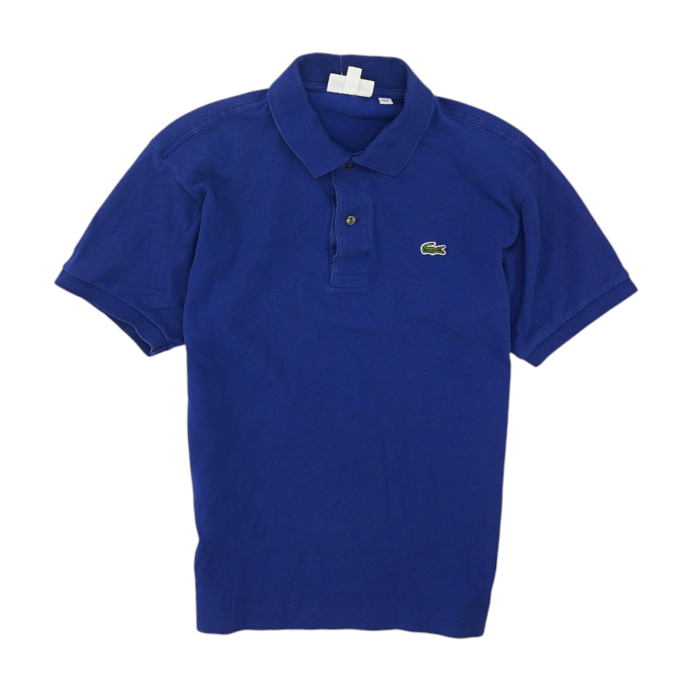 Blue Solid Short Sleeve Polo