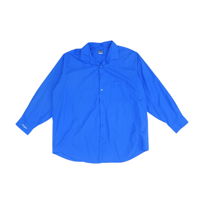 Blue Big & Tall Solid Long Sleeve Button Down