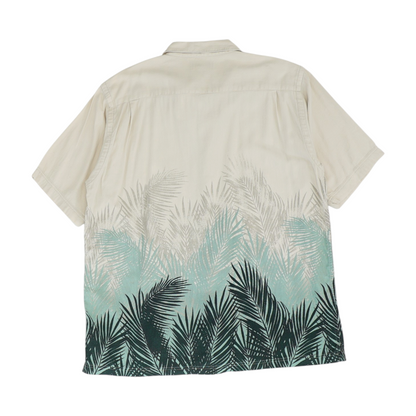 Vintage Tan Tropical Short Sleeve Button Down