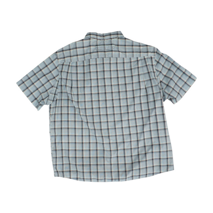 Blue Plaid Short Sleeve Button Down