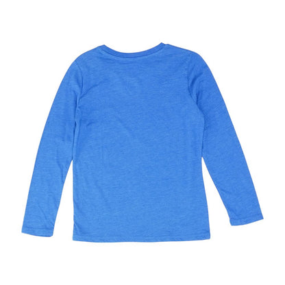 Blue Solid Crewneck T-Shirt