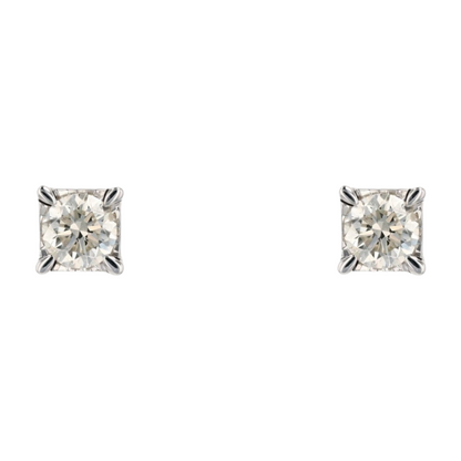 3/8 ctw 14K White Gold Diamond Stud Earrings