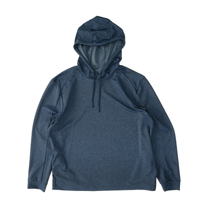 Blue Solid Hoodie Pullover