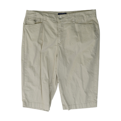 Tan Solid Chino Capris