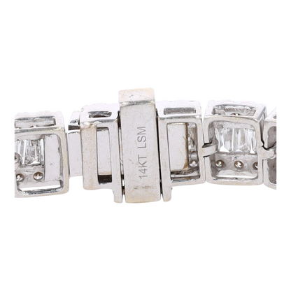 3 1/3 ctw 14K White Gold Diamond Tennis Bracelet