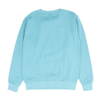 Blue Solid Sweatshirt Pullover
