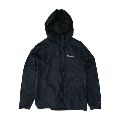 Black Solid Rain Jacket