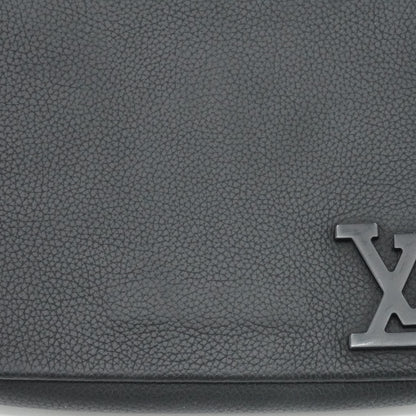 Black Aerogram Takeoff Leather Sling Bag