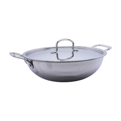 Stainless Steel Triply Kadai with Lid