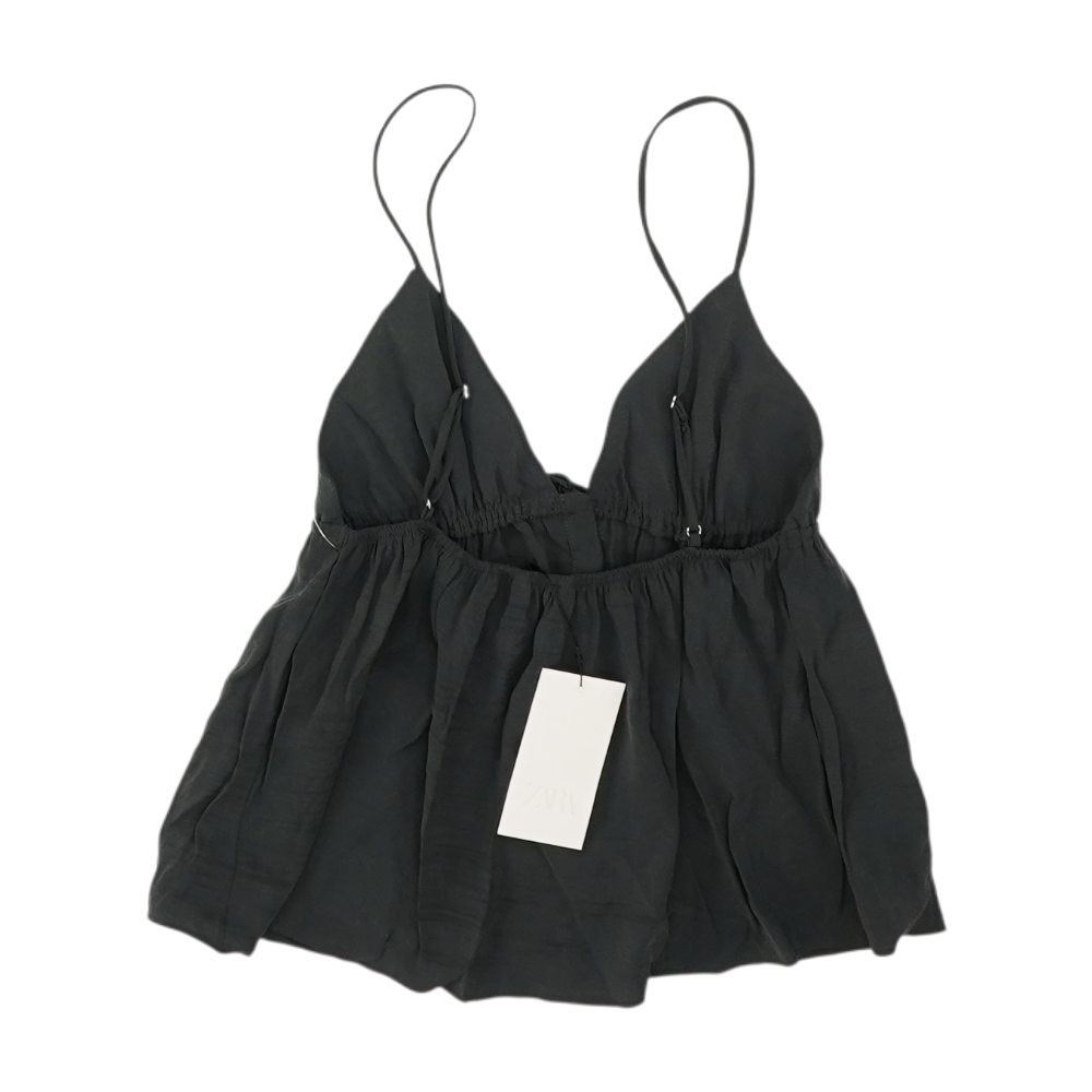 Charcoal Cropped Blouse