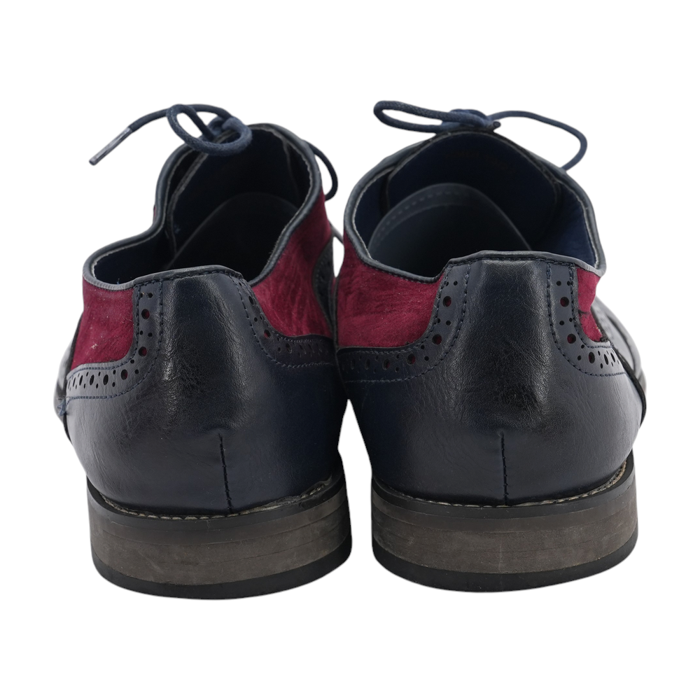 Navy Lace-Up Dress Shoes