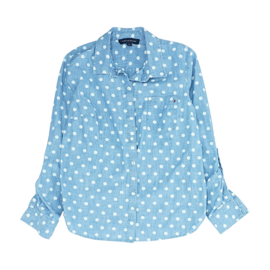 Blue Polka Dot Button Down