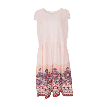 Orange Plus Graphic Midi Dress