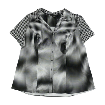 Black Plus Check Button Down