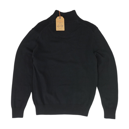 Navy Solid Pullover Sweater