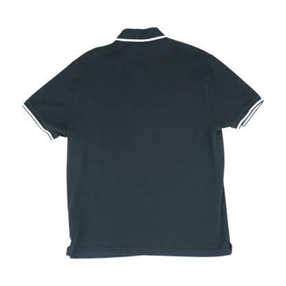 Black Solid Short Sleeve Polo