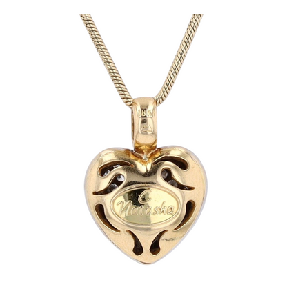 1 1/5 ctw 14K Two-Tone Gold Diamond Pendant Necklace