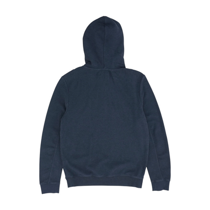 Blue Solid Hoodie Pullover