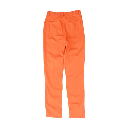 Orange Solid Five Pocket Pants