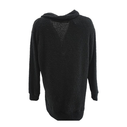 Black Solid Cardigan Sweater