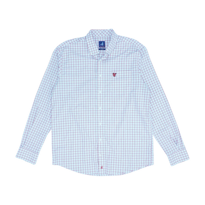 Red Check Long Sleeve Button Down