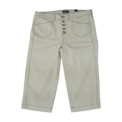 Beige Plus High Rise Wide Leg Jeans