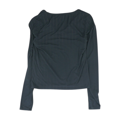 Black Striped Pajama Top