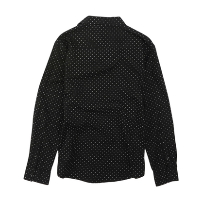 Black Abstract Long Sleeve Button Down
