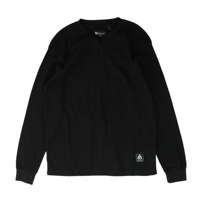 Black Solid Henley T-Shirt