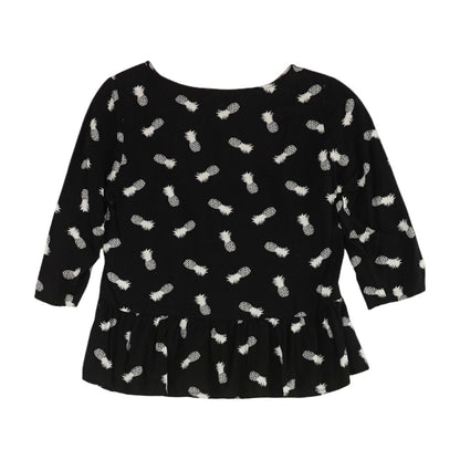Black Fruit 3/4 Sleeve Blouse
