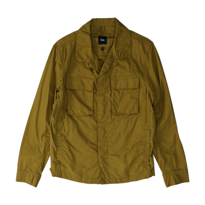 Khaki Solid Long Sleeve Button Down
