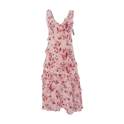 Pink Floral Midi Dress