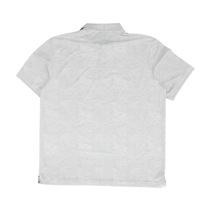 Gray Print Short Sleeve Polo