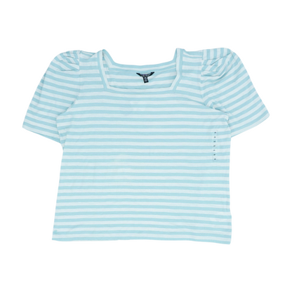 Blue Plus Striped Blouse
