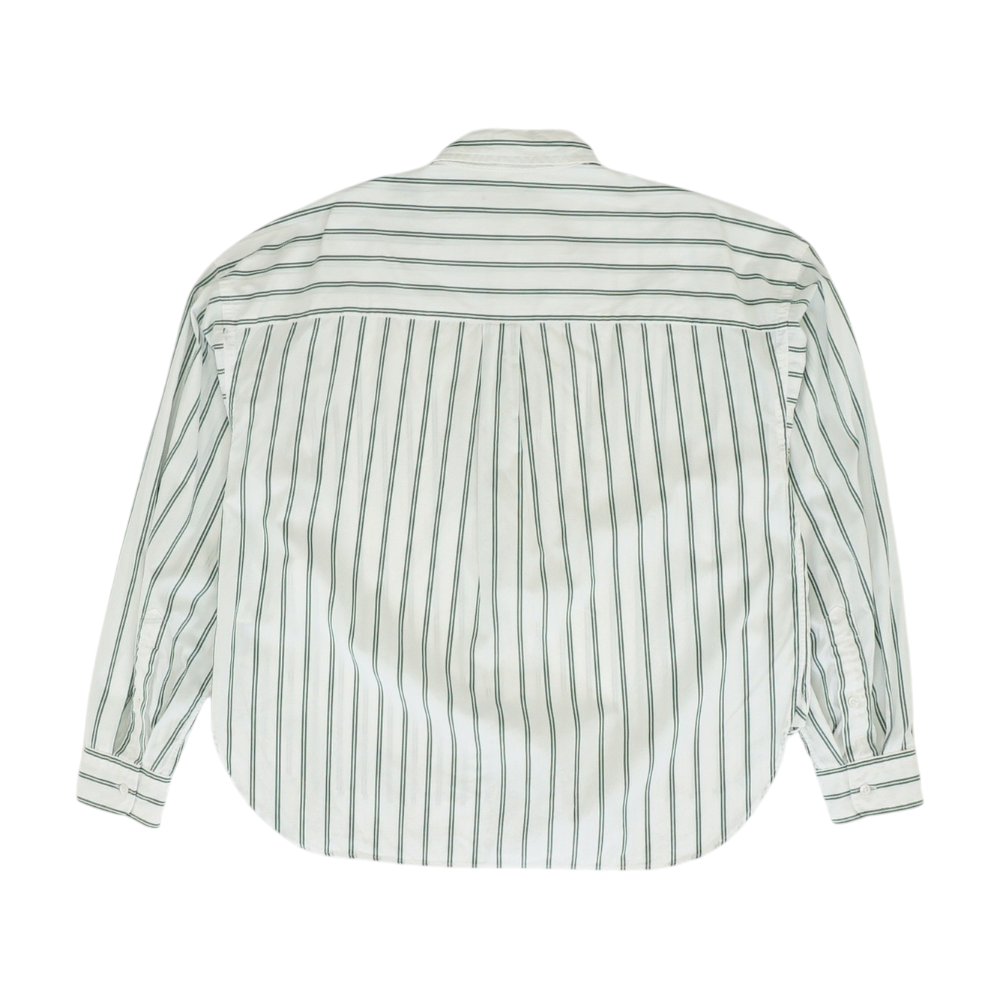 White Striped Long Sleeve Button Down