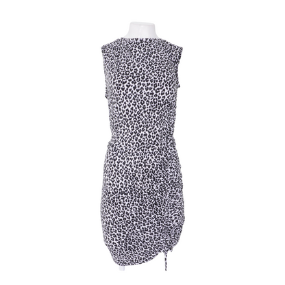 White Animal Print Midi Dress