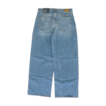Blue Long Wide Leg Jeans