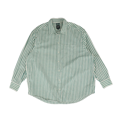 Green Striped Button Down