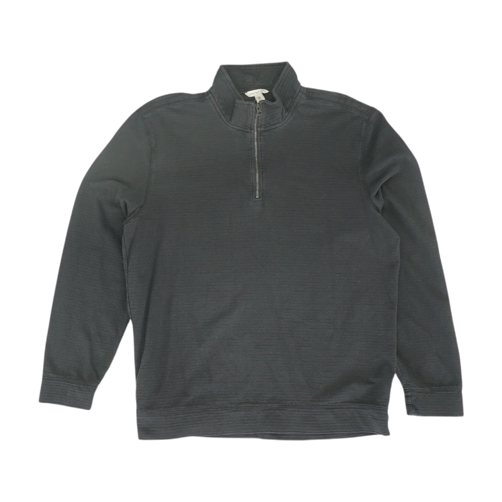Black Solid 1/4 Zip Pullover