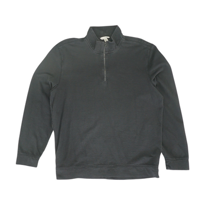 Black Solid 1/4 Zip Pullover