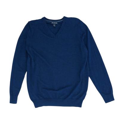 Navy Solid Pullover Sweater