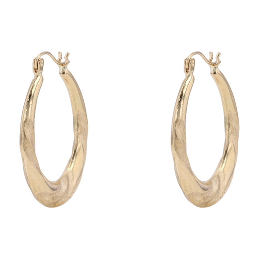 14K Yellow Gold Hoop Earrings